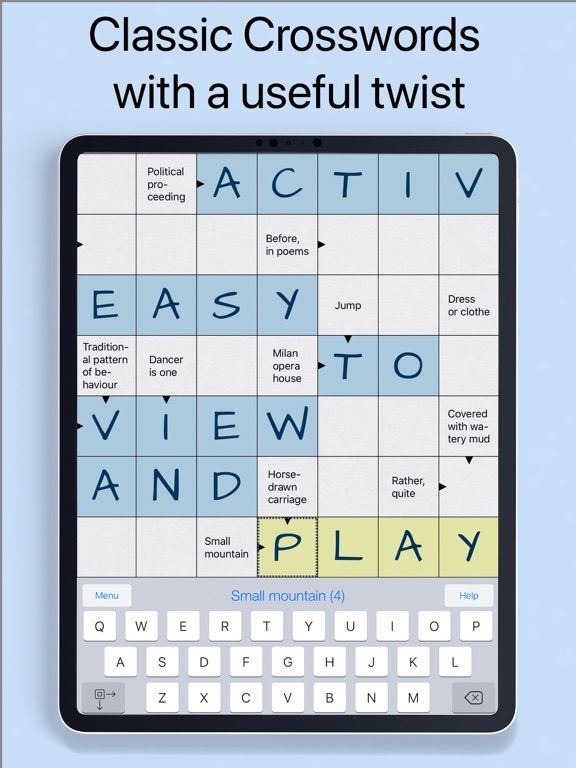 Crossword. The smart puzzle game. game screenshot