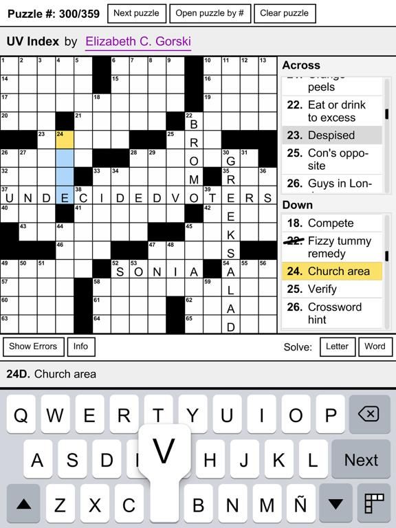 Crosswords Light App Screenshot