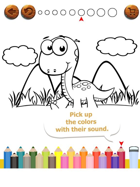 Cute Dinosaur Coloring Book game screenshot