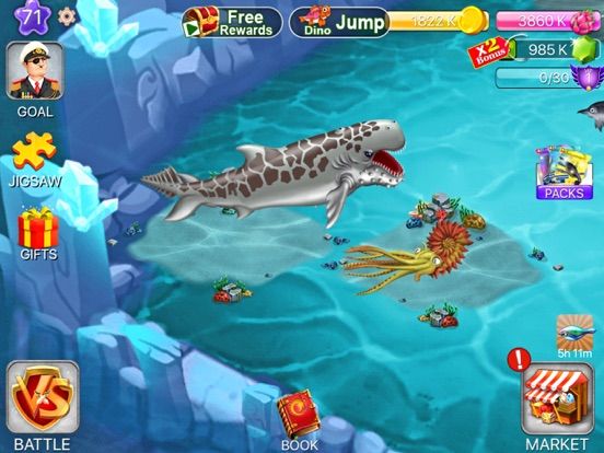 Dino Water World: Jurassic Dinosaur Fighting games game screenshot