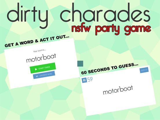 Dirty Charades NSFW Party Game App Screenshot