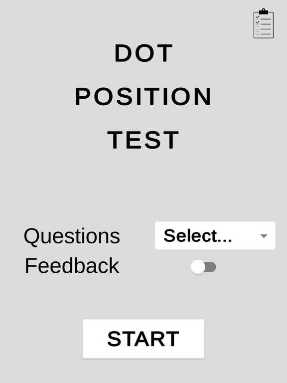 Dot Position Test game screenshot