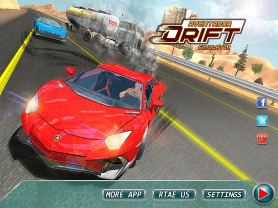 Drift Simulator Aventador game screenshot