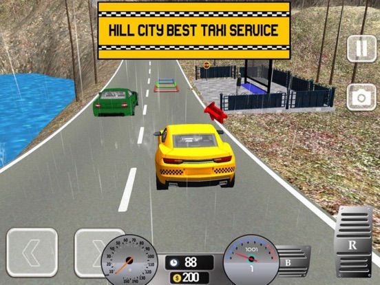 Driver Taxi Service Hill 2017 game screenshot