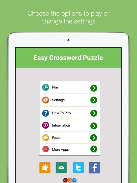 Easy Crossword Puzzle game screenshot