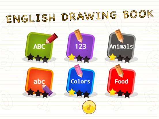 English Drawing Book game screenshot