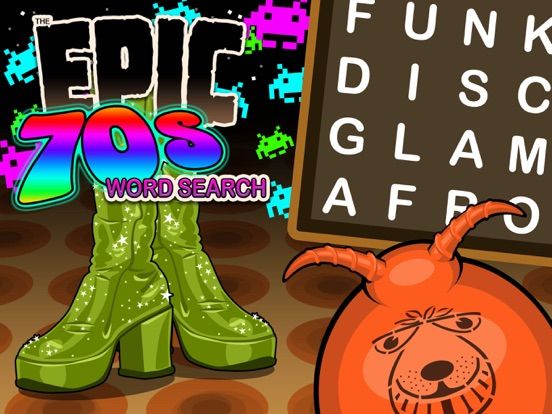 Epic 70s Word Search game screenshot