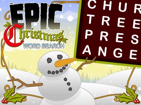 Epic Christmas Word Search game screenshot