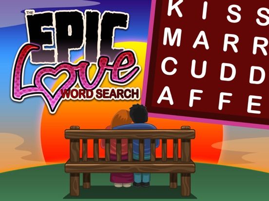 Epic Love Word Search game screenshot