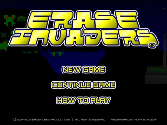 Erase Invaders game screenshot