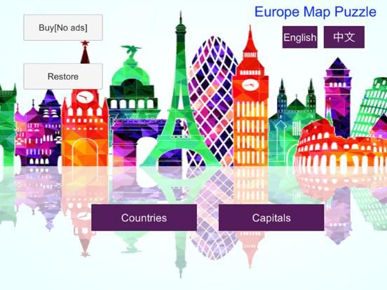 Europe Map Puzzle game screenshot