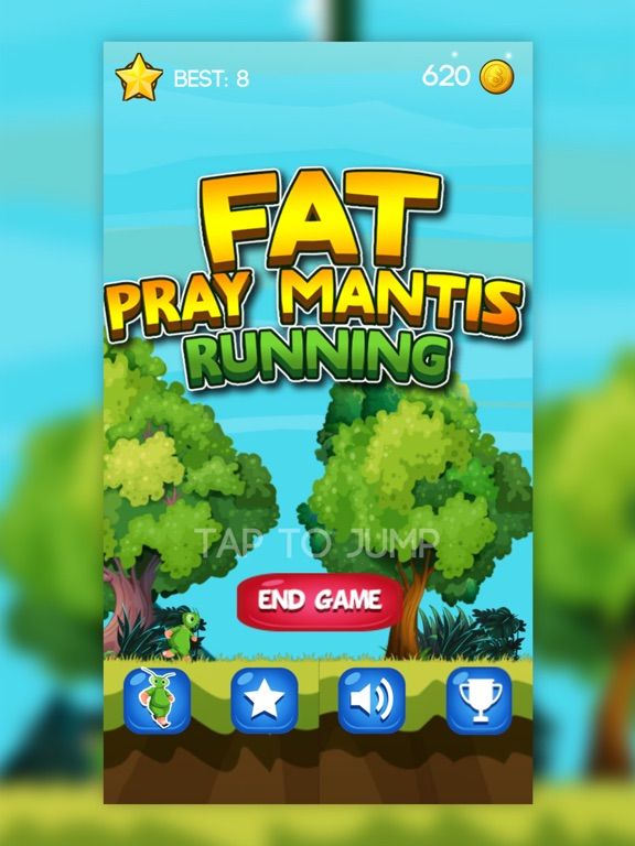 Fat Pray Mantis Running game screenshot