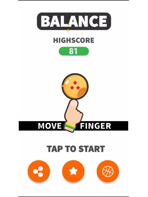 Finger Ball Balance App Screenshot