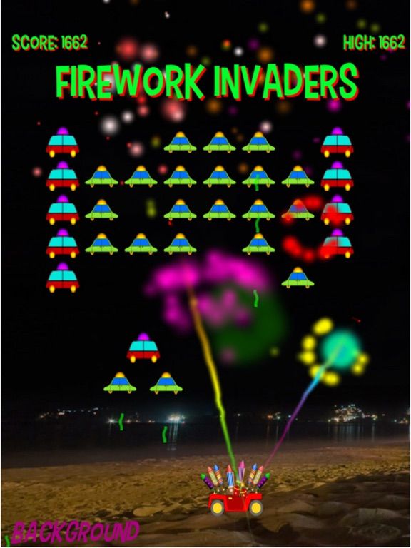Firework Invaders Pro game screenshot