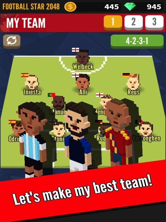 Football Star 2048 App Screenshot