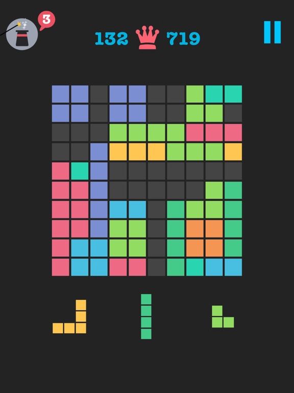 Free to Fit: 1010 color blocks puzzle game, tetris version game screenshot