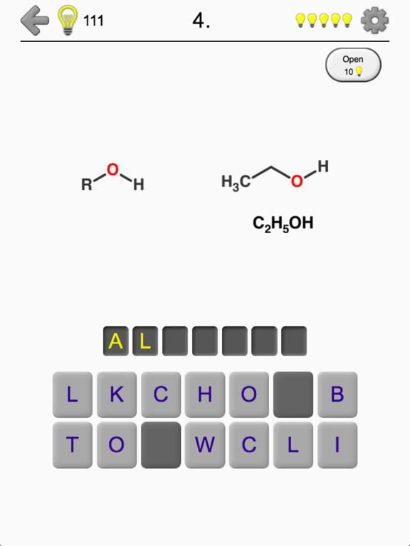 Functional Groups in Organic Chemistry game screenshot