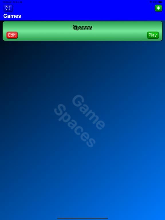 Game Spaces App Screenshot