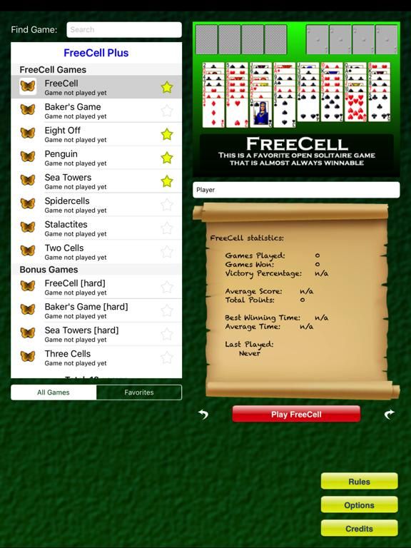 Goodsol FreeCell Plus game screenshot