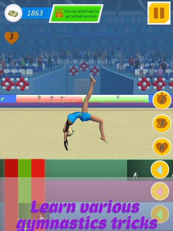 Gymnastics Sports Simulator 3D App Screenshot