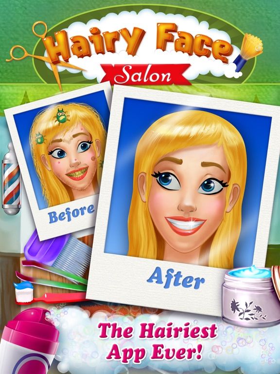 Hairy Face Salon game screenshot