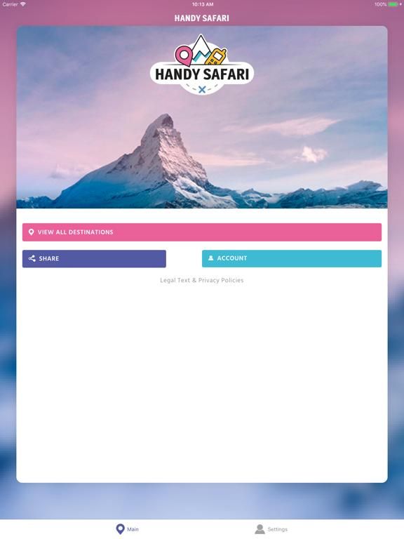 Handy Safari App Screenshot