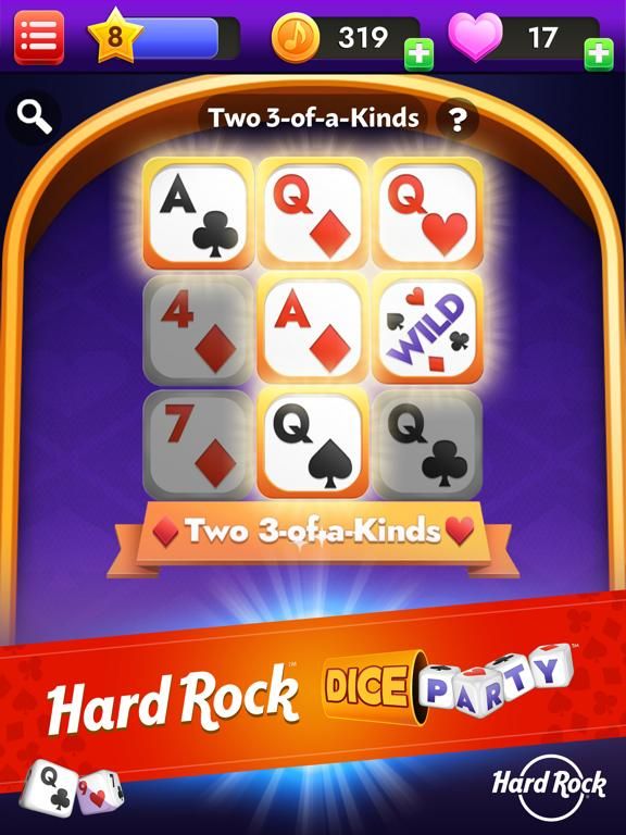Hard Rock Dice Party game screenshot