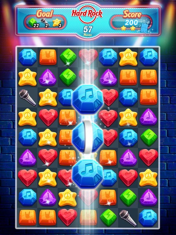 Hard Rock Puzzle Match game screenshot