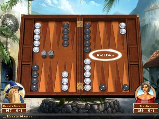Hardwood Backgammon game screenshot