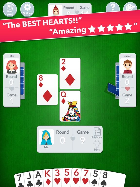 Hearts game screenshot