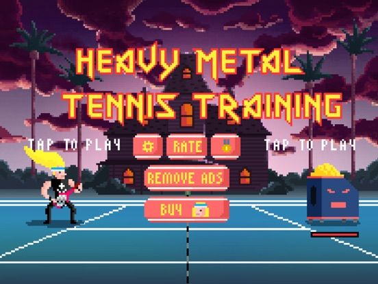 Heavy Metal Tennis Training game screenshot