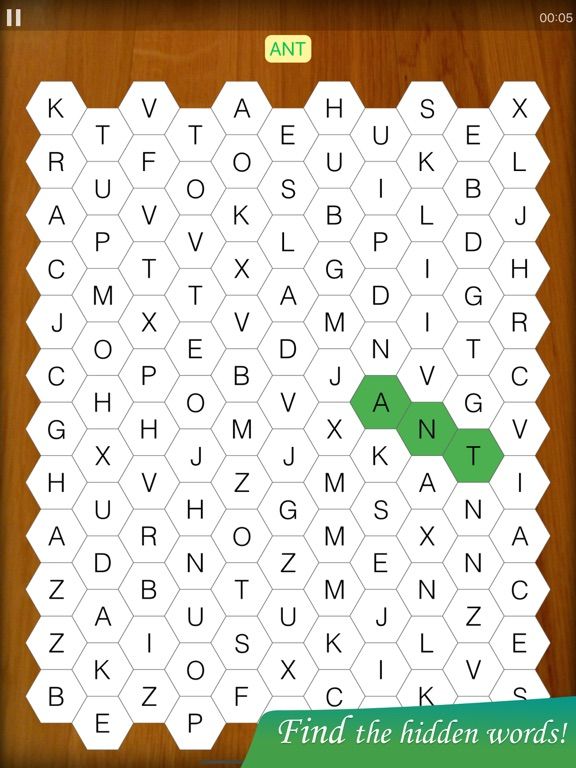 Hexa Word Search game screenshot
