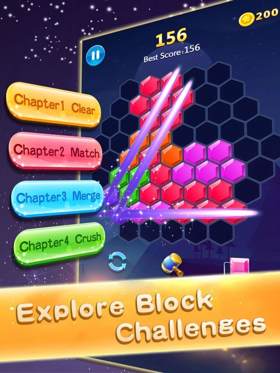 Hexagon square-games fun game screenshot