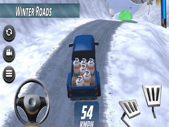 Hill Snow Truck Driver game screenshot