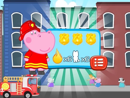 Hippo Fire Patrol. Premium game screenshot