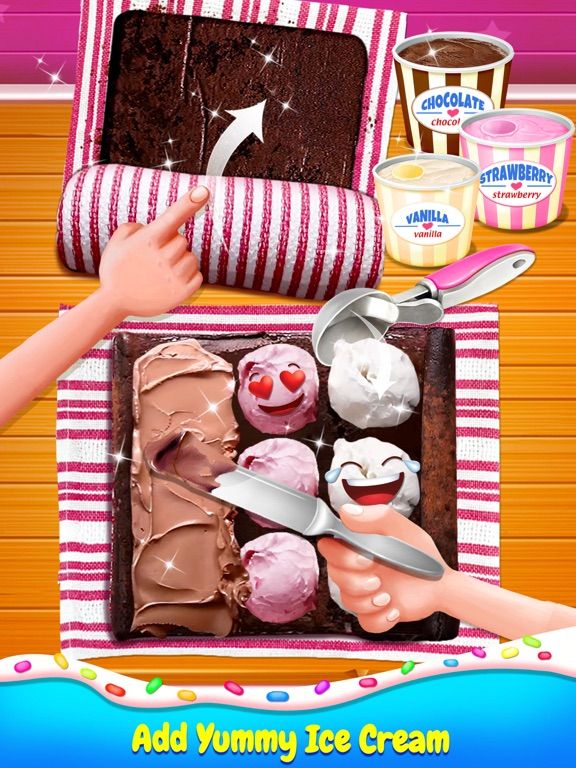 Ice Cream Cake Roll App Screenshot