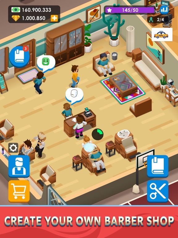 Idle Barber Shop Tycoon game screenshot