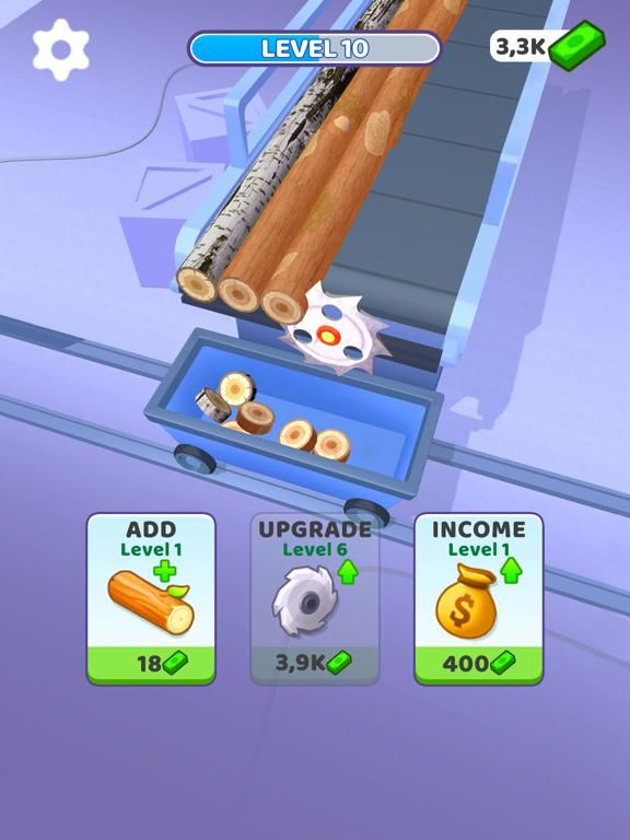 Idle Cutter: Wood Slice game screenshot