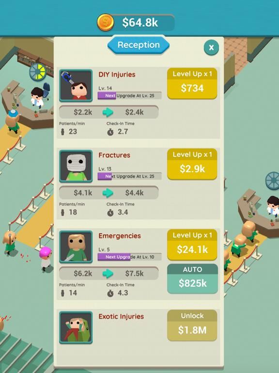 Idle Hospital game screenshot