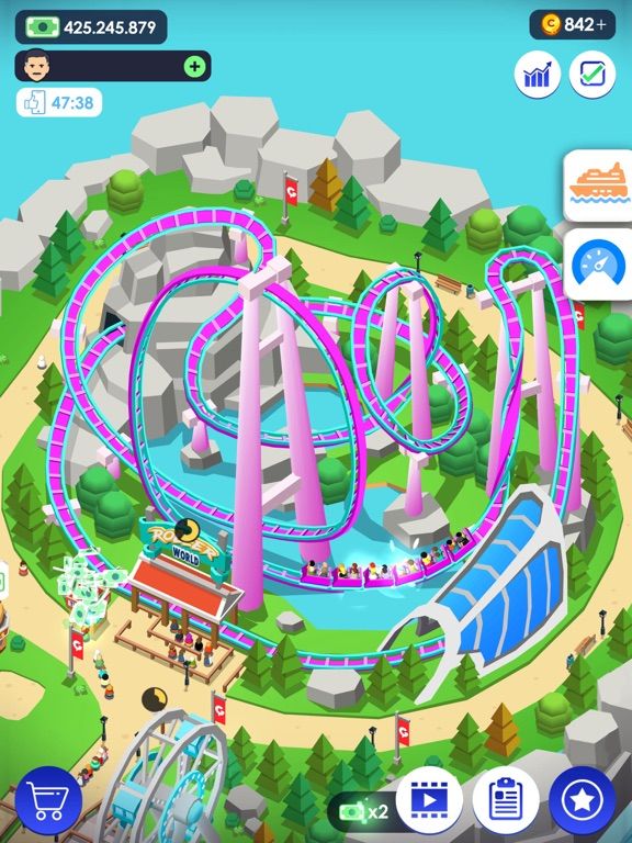 Idle Theme Park game screenshot