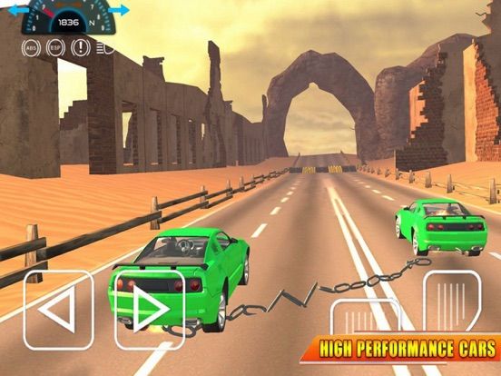 Impossible Chained Car: Futuri game screenshot