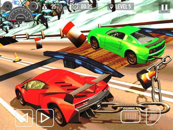 Impossible Tracks Chained Cars App Screenshot