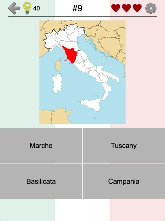 Italian Regions game screenshot