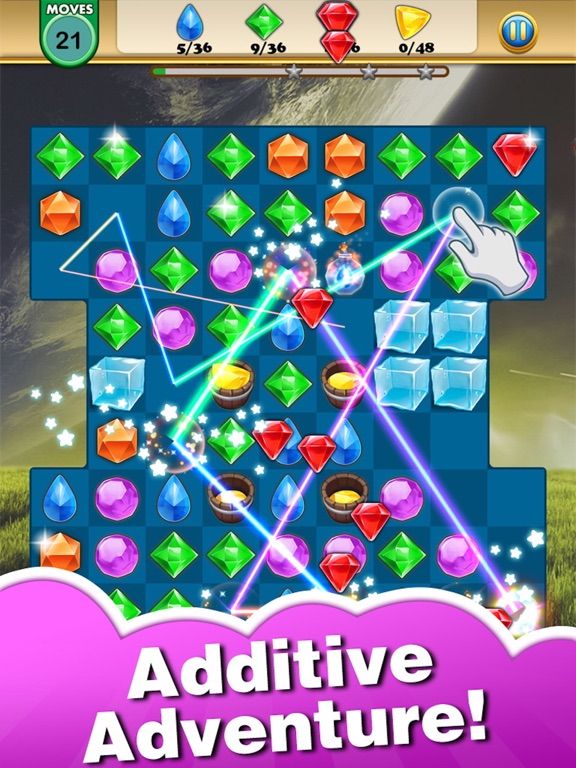 Jewel Heroes : diamond gem match 3 adventure game game screenshot