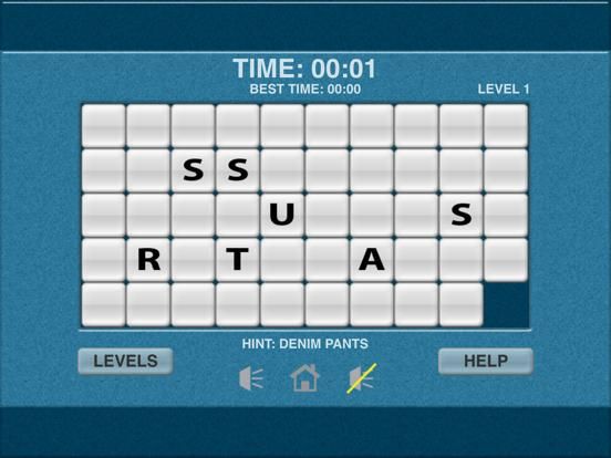 Jewish Americans Word Slide Puzzle game screenshot