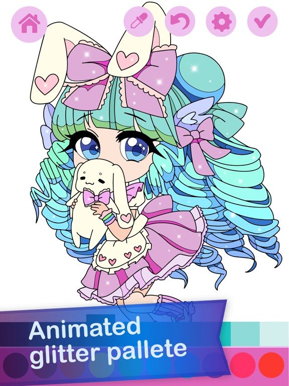 Kawaii Anime Coloring Book App Screenshot
