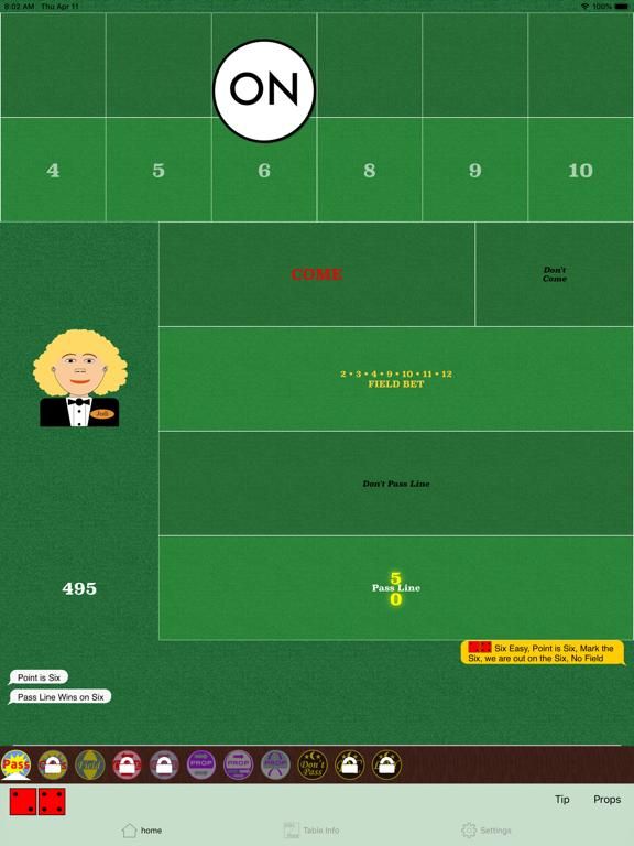 Learn Craps Yo App Screenshot