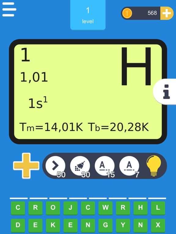 Learn the Chemical Elements App Screenshot