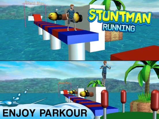Legendary Stuntman Run 3D Pro game screenshot