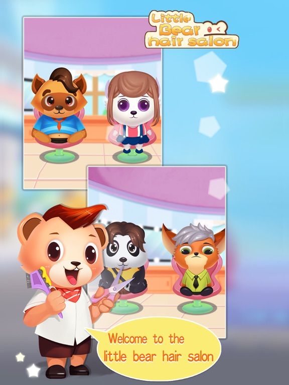 Little Bear Hair Salon game screenshot